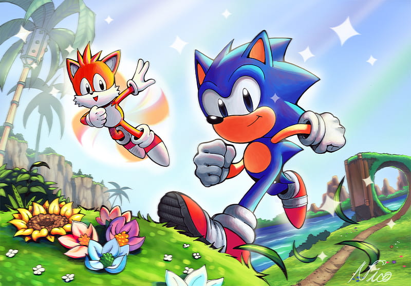 Best Friends for Life, sonic, of sonic, tails, of tails, HD wallpaper