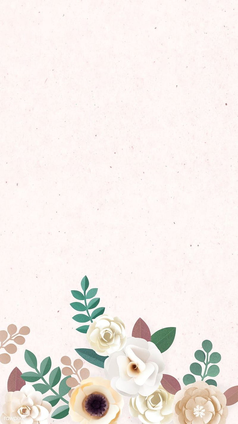 Paper craft flower element card template vector. premium by. Flower crafts,  Flower background, HD phone wallpaper | Peakpx