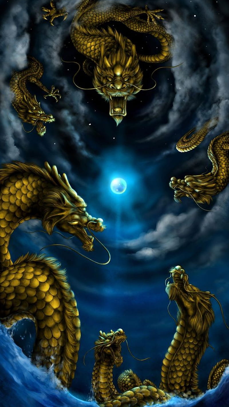Blue Chinese Dragon Iphone Wallpaper 4k - Infoupdate.org
