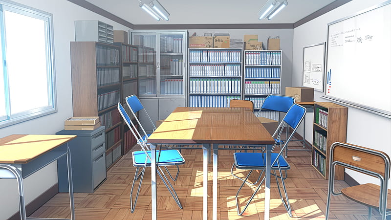 Anime School, book, School, desk, Anime, HD wallpaper | Peakpx