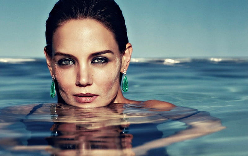 mumlende internettet dæk Katie Holmes, model, woman, sea, water, girl, actress, summer, face, blue,  HD wallpaper | Peakpx