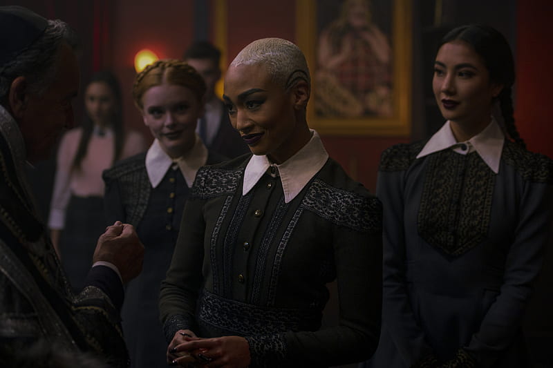 TV Show, Chilling Adventures of Sabrina, Abigail Cowen, Adeline Rudolph, Agatha (Chilling Adventures of Sabrina), Dorcas (Chilling Adventures of Sabrina), Prudence (Chilling Adventures of Sabrina), Tati Gabrielle, HD wallpaper