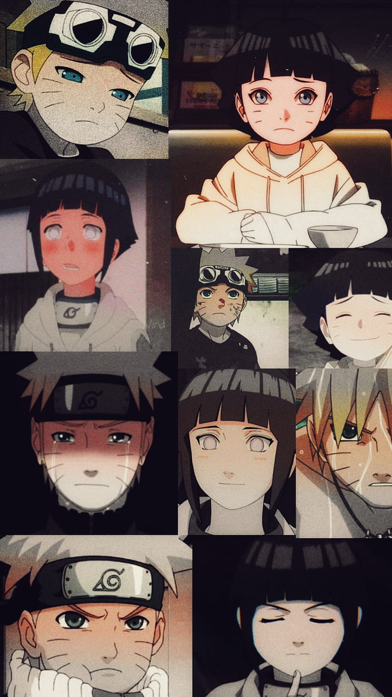 Naruto y hinata, anime, background, friends, ninjas, HD phone wallpaper