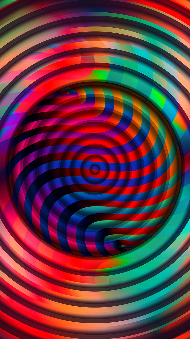 Aperture, Colourful, Divin, Twisting, abstract, abstraction, background, circle, color, dynamic, effect, futuristic, geometrical, gradient, holographic, motion, multi-colored, optical, paint, texture, twirl, volume, HD phone wallpaper