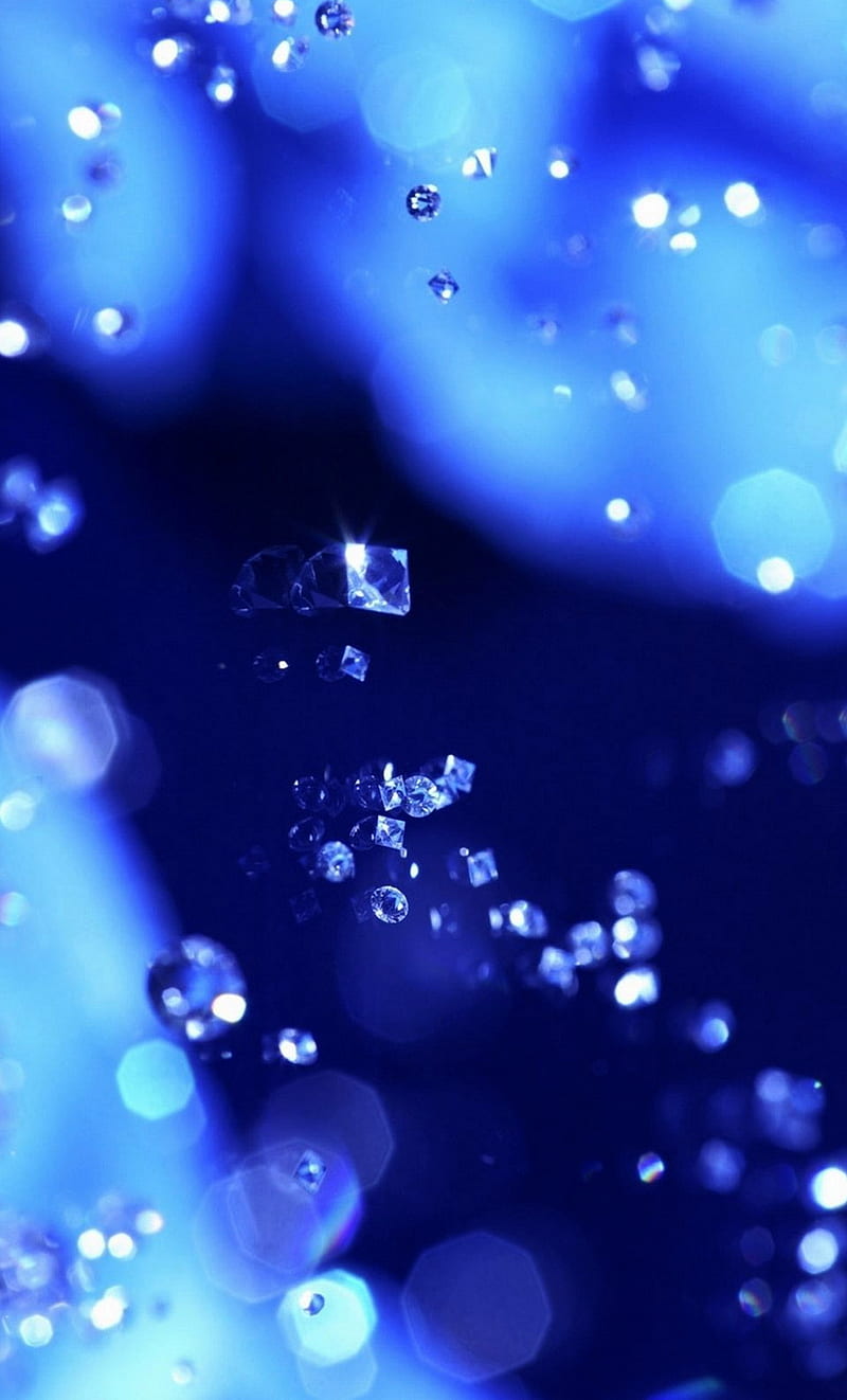 Crystals, blue, crystal, HD phone wallpaper