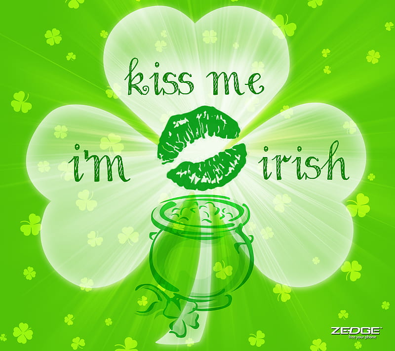 Kiss Me Im Irish, beer, fun, green, holiday, ireland, irish, lucky, party, zpaddys, HD wallpaper