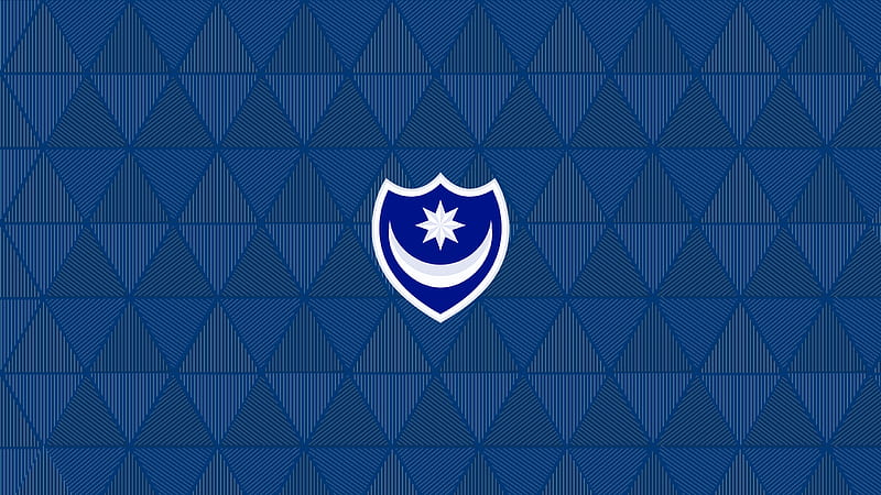 Light Blue Emblem Logo Soccer Portsmouth F.C, HD wallpaper