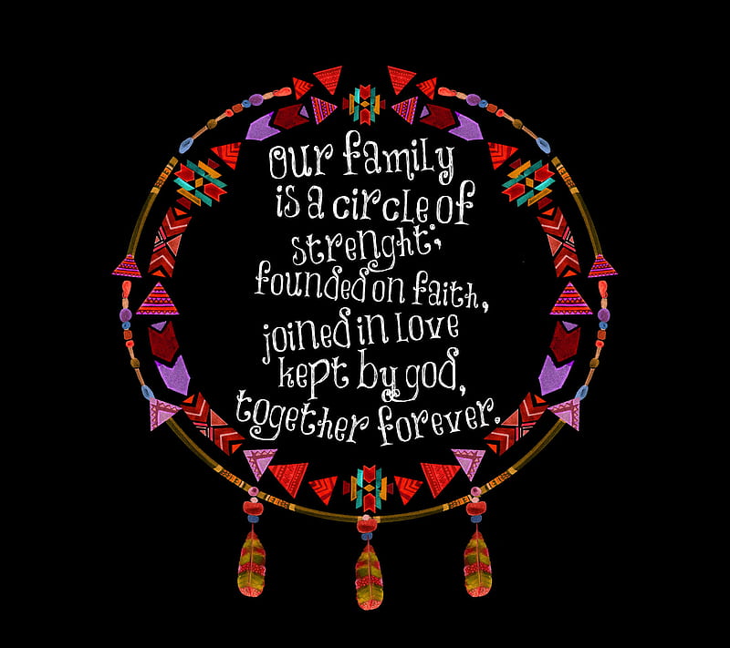 Family, circle, siempre, quote, HD wallpaper