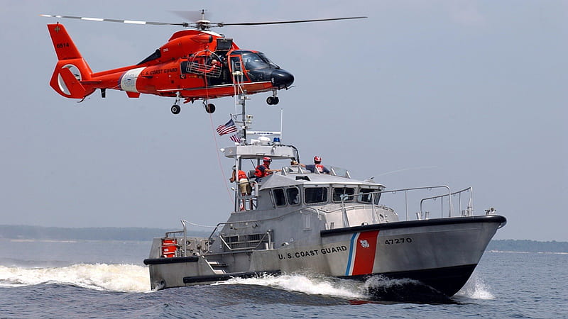 U.S.C.G., helicopters, military, aircraft, coast guard, HD wallpaper