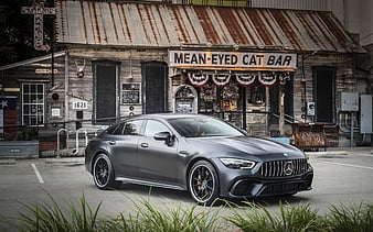 Mercedes-AMG GT 63S, 2019, 4MATIC, 4 Door Coupe, matt black GT 63S, luxury cars, sports coupe, tuning 63S, German cars, Mercedes, HD wallpaper
