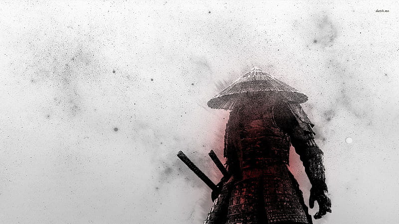 Fantasy Samurai and Background, Samurayi, HD wallpaper