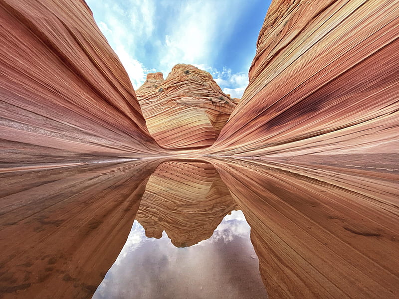 The wave in Arizona, canyon, lake, river, HD wallpaper | Peakpx
