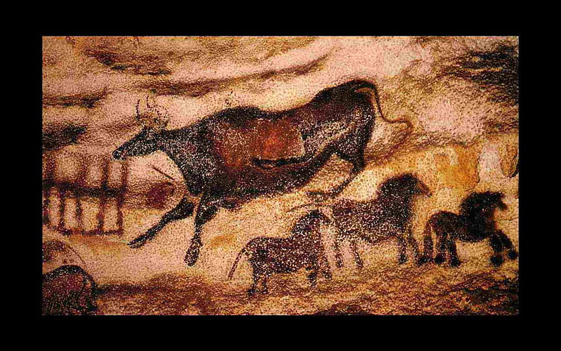 Paleolithic wall art, lascaux, wonderful, stunning, religious, spiritual, caveman, animism, nice, art parietal, colored, homo sapiens, horses, cool, france, paleolithic, neanderthal, awesome, history, caves, bulls, wall art, bonito, old, cave animal, graphy, stone, wild, painting, cavemen, prehistory, bull, animals, amazing, ancient, colors, horse, drawing, prehistoric, prehistoire, HD wallpaper