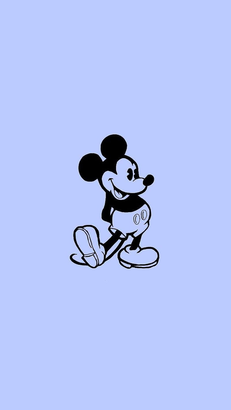 Mickey blue, disney, mickey mouse, HD phone wallpaper | Peakpx