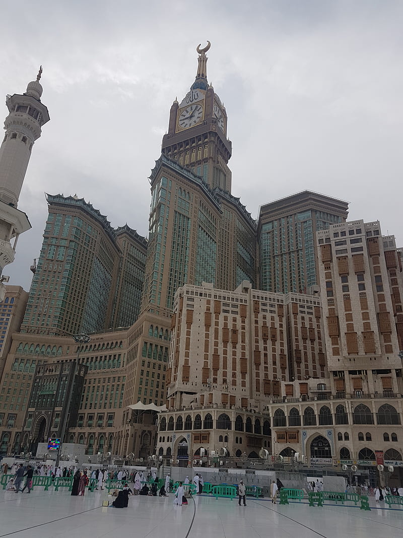 Mecca, clock tower, clock tower macca, HD phone wallpaper