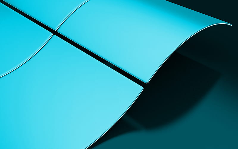 Blue Windows logo, creative blue background, Blue Windows emblem, Blue Blue Windows background, 3d art, Windows logo, Windows, HD wallpaper