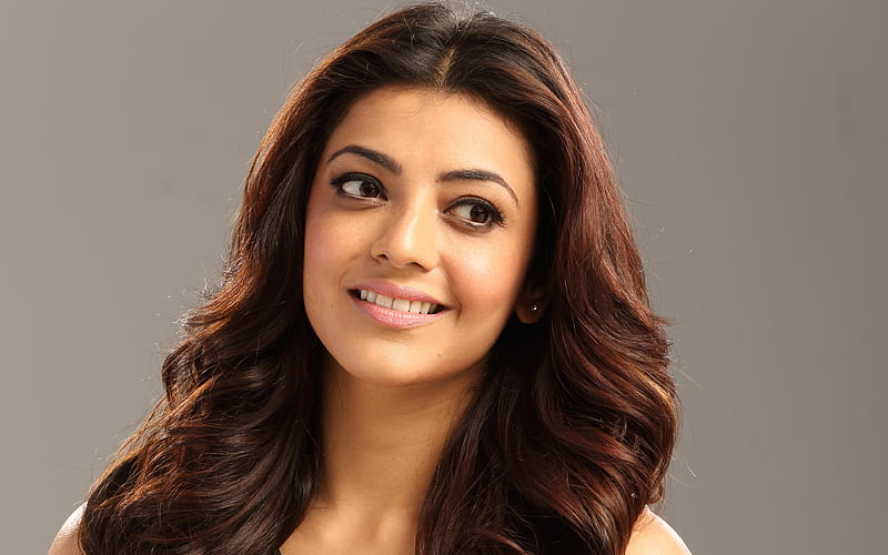 Kajal Aggarwal, indian actress smile, bollywood, portrait, brunette, indian young women, HD wallpaper