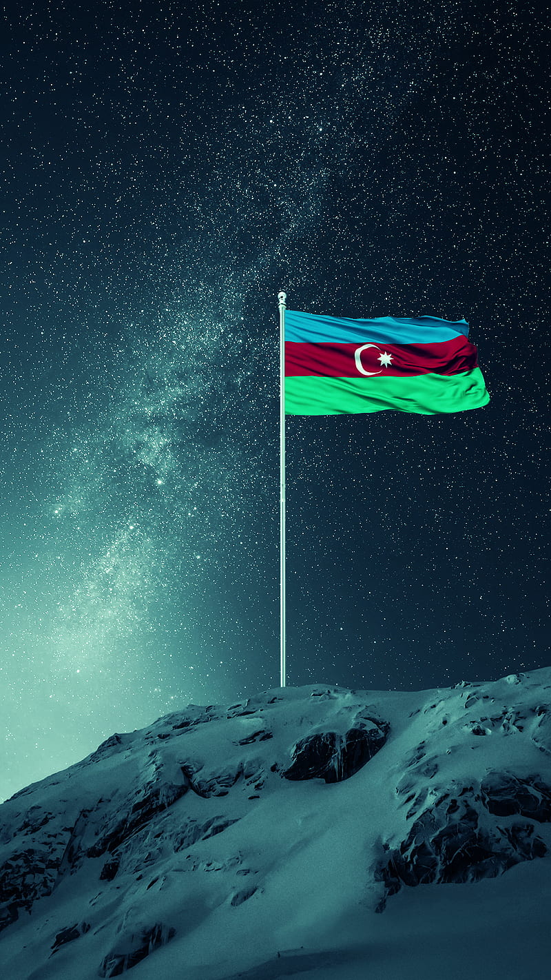 Flag of Azerbaijan, azerbaycan, flag, bsyraq, flag, flags, turk, HD phone wallpaper