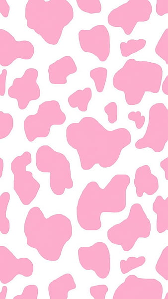 Cow print, pink, design, pattern, animal, baby pink, simple, cute, HD phone  wallpaper