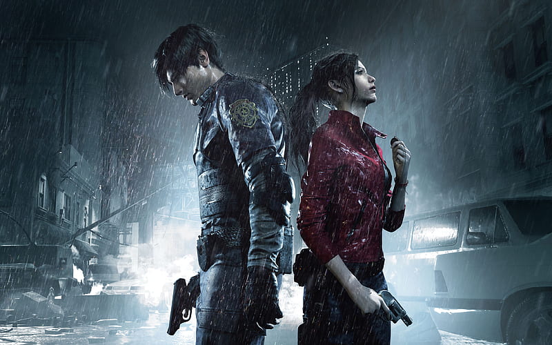 Leon Scott Kennedy, Claire Redfield Resident Evil 2, poster, 2019 games, Survival horror, HD wallpaper