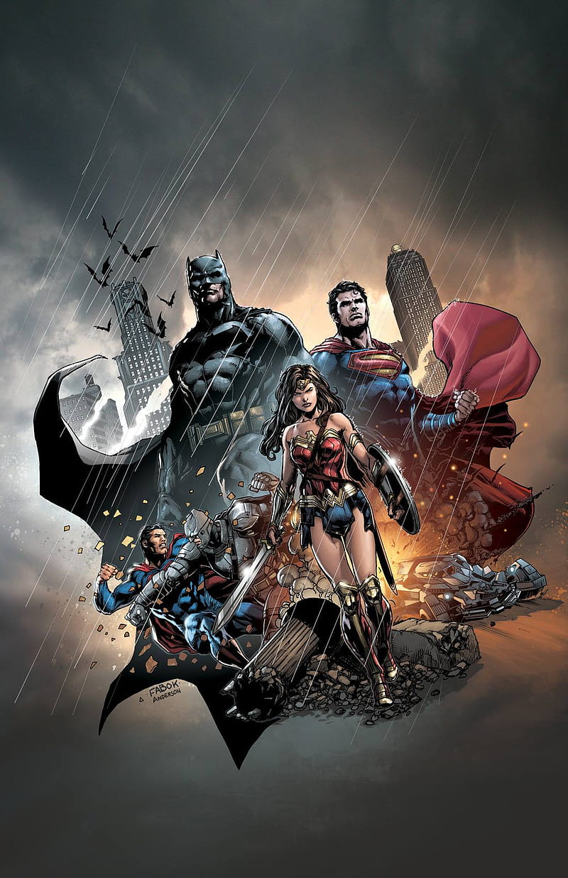 Batman vs Superman, wonder woman, dawn of justice, justice league, HD phone wallpaper