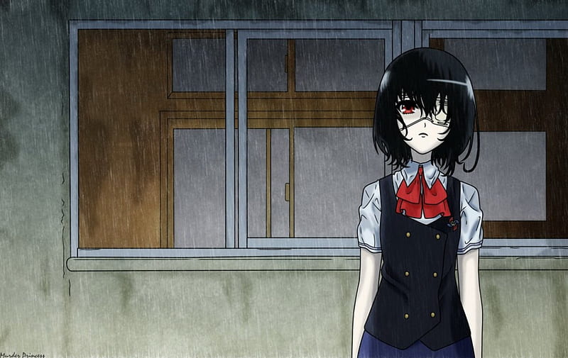 Rainy day, another, anime Mei Misaki, other, HD wallpaper