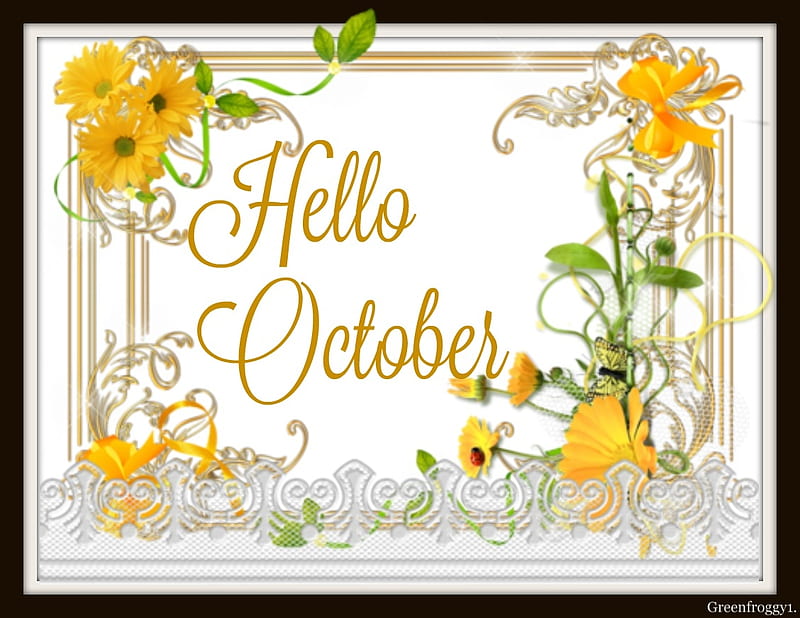 HELLO OCTOBER, OCTOBER, COMMENT, CARD, HELLO, HD wallpaper