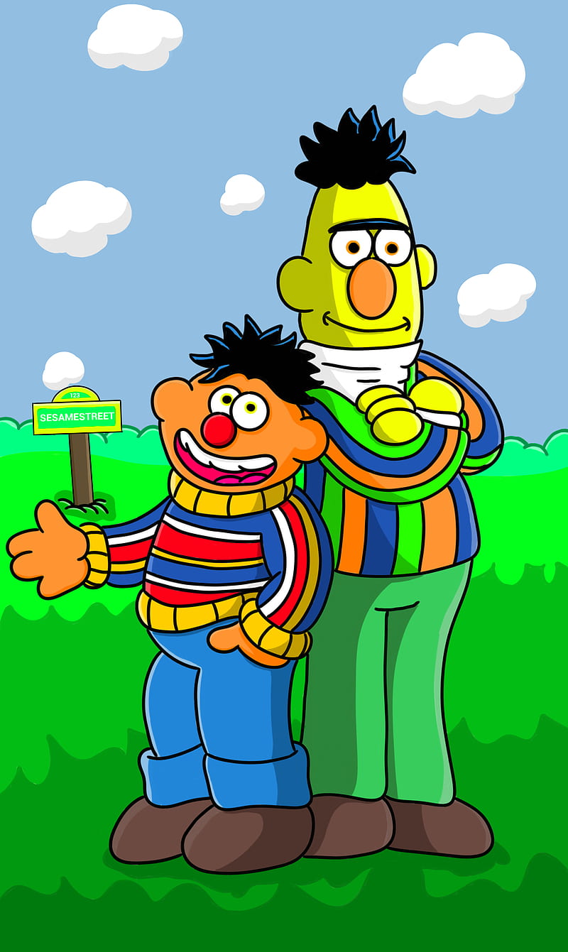Bert and Ernie, bert and ernie, sesame street, cartoon, HD phone wallpaper  | Peakpx
