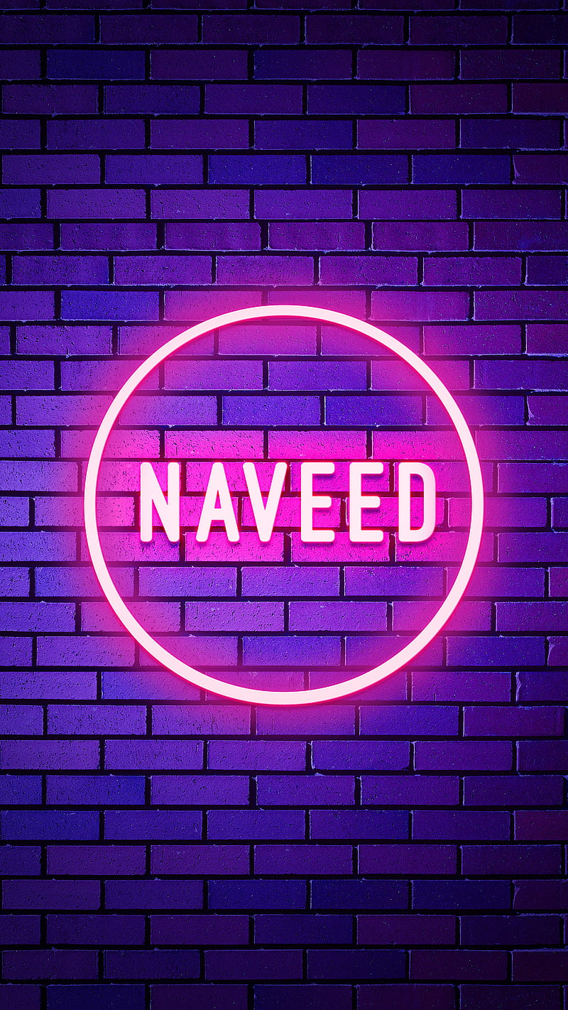 Naveed, Name, Neon light, Neon name, name design, neon naveed, person name, your names, HD phone wallpaper