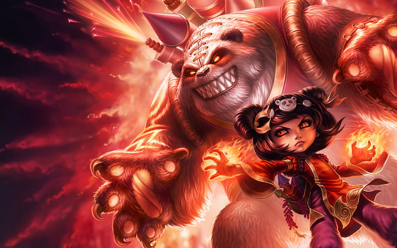 League of Legends, Main characters, Annie, Dark Child, creative art, characters, HD wallpaper