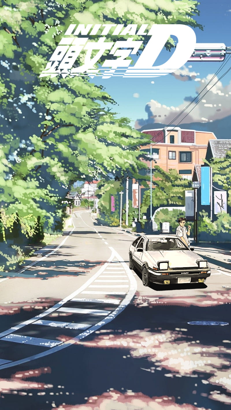 Initial D, cars, project d, takumi, manga, toyota, phone , anime, ae86, HD phone wallpaper