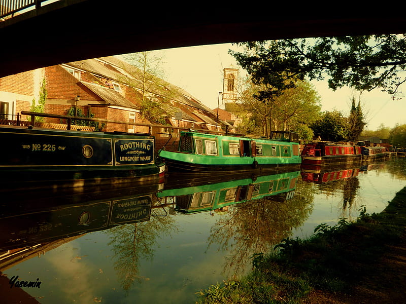 Oxford boats., oxford, boats, river, HD wallpaper
