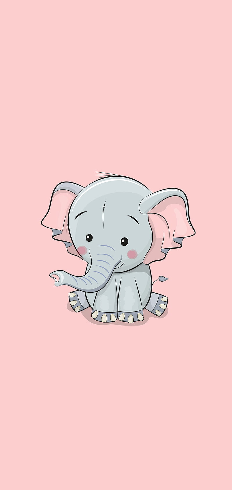 Pink Baby Elephant Blue Wallpapers  Baby Elephant Wallpaper 4k