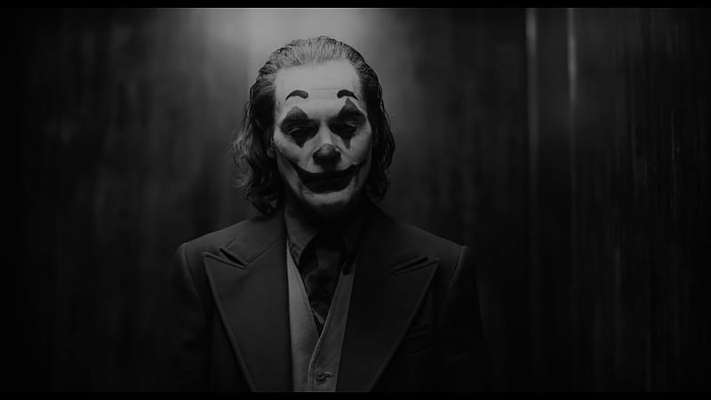 Joaquin Phoenix As Joker Monochrome, HD wallpaper