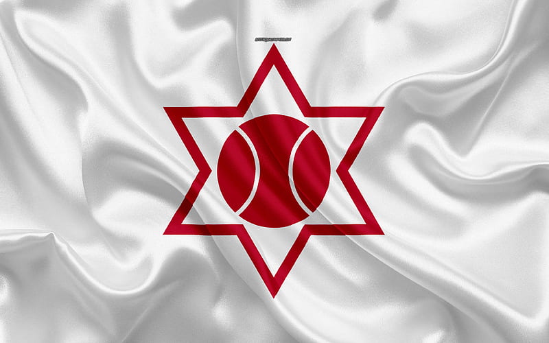 Flag of Otaru city of japan, silk texture, Otaru flag, japan, japanese cities, art, Asia, Hokkaido Prefecture, Otaru, HD wallpaper