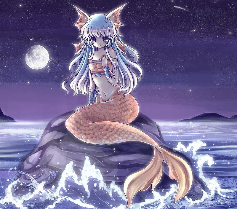 Anime Mermaid 4k Ultra HD Wallpaper by Wasabi (W.label)-demhanvico.com.vn
