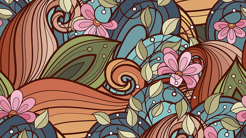 Texture, pattern, flower, paper, pink, HD wallpaper
