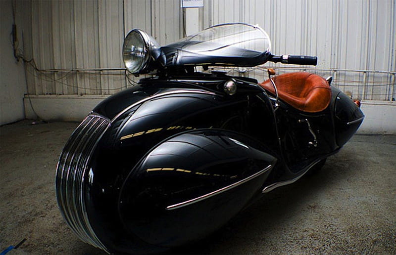 1930 Henderson Art Deco Custom Made Motor Cycle, retro, art deco, motorbike, henderson, motorcycle, HD wallpaper