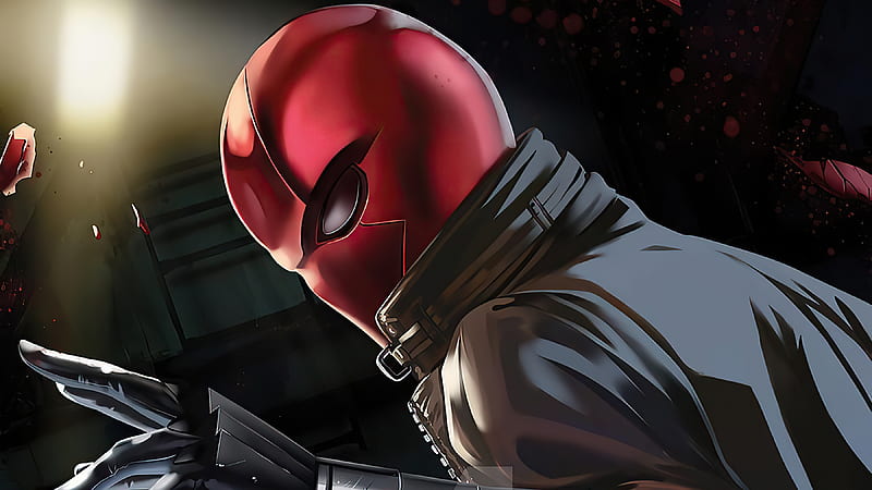 Red Hood Mask Man, red-hood, superheroes, artwork, artist, HD wallpaper