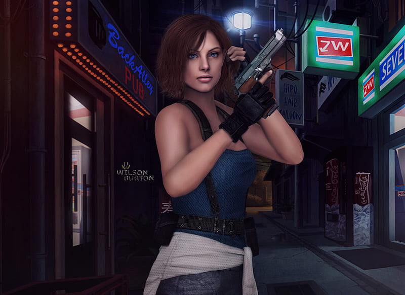 Jill Valentine, Resident evil 3, Resident Evil, fan art, video game art,  digital art, HD phone wallpaper