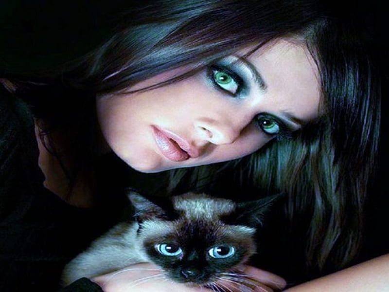 Two Pairs Of Beautiful Eyes, beautiful eyes, cat, eyes, HD wallpaper