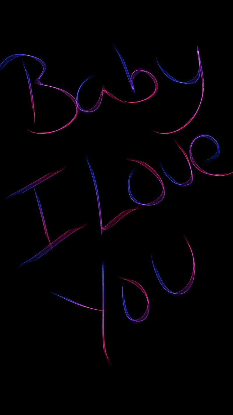 Baby I Love You I Love You Blue Emotion Loveurhunny Pink Pretty Word Art Hd Mobile Wallpaper Peakpx
