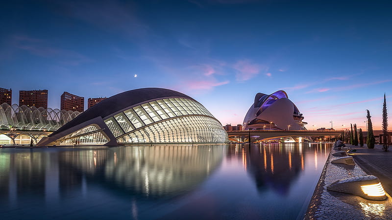 Buildings, City Of Arts And Sciences, City of Arts and Sciences, Spain, Valencia, HD wallpaper