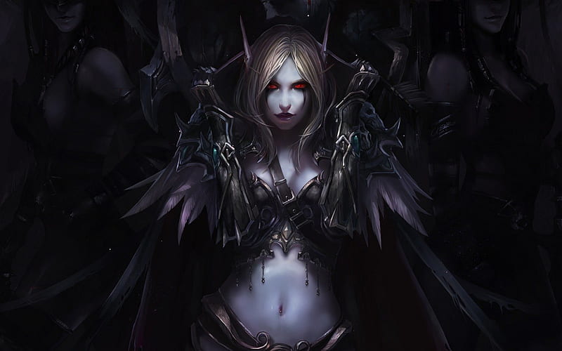 World of Warcraft, Angry, bonito, Crazy, Armor, WOW, Mad, Awesome, Gaming, Mean, Warrior, Windrunner, Sexy, Amazing, Magic, Game, Magical, Gothic, Pretty, Blonde Hair, Anime, Red Eyes, Manga, dark, Gorgeous, Blond Hair, Warcraft, Sinister, Emotional, Lovely, Sylvanas, RPG, Serious, Creepy, Medium Hair, Scary, Anime Girl, HD wallpaper