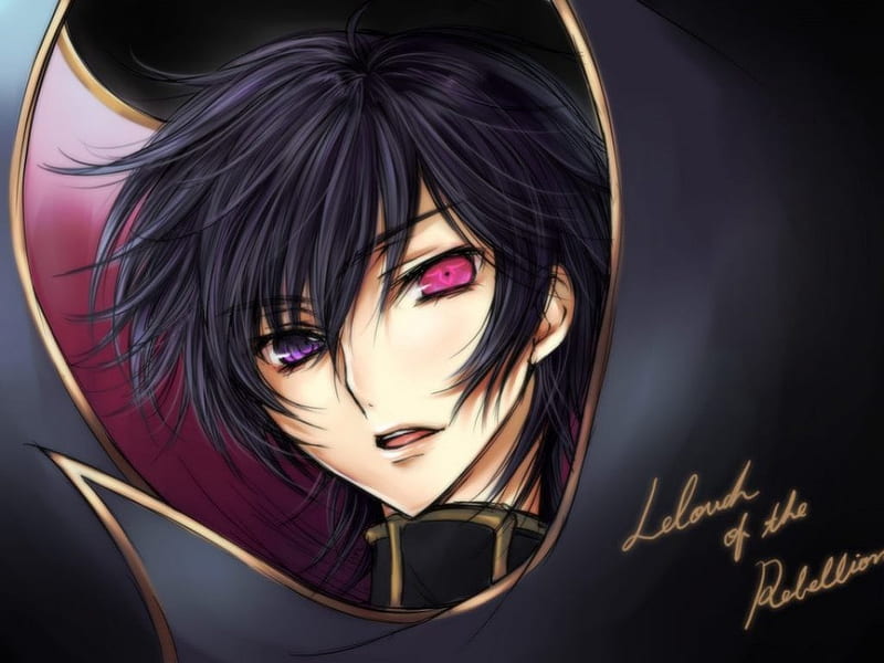 Lelouch Lamperouge, code geass, guy, evil, horror, creepy, close up, emotional, anime, cape, geass, handsome, scary, hot, black hair, male, black, sexy, short hair, boy, cool, zero, dark, lamperouge, sinister, lelouch, red eyes, serious, HD wallpaper