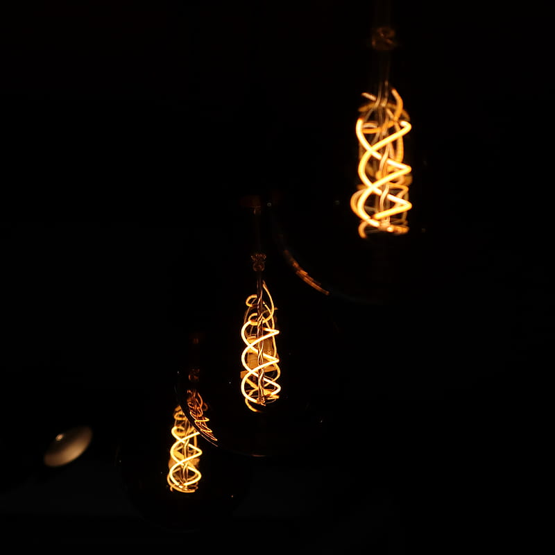 lamps, glow, spiral, HD phone wallpaper