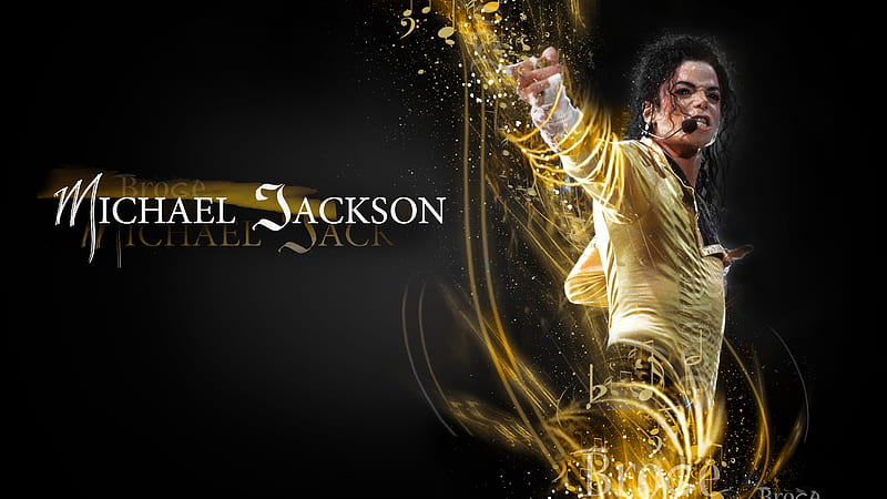 Michael Jackson Is Wearing Golden Color Dress Singing In Black Background, HD  wallpaper | Peakpx