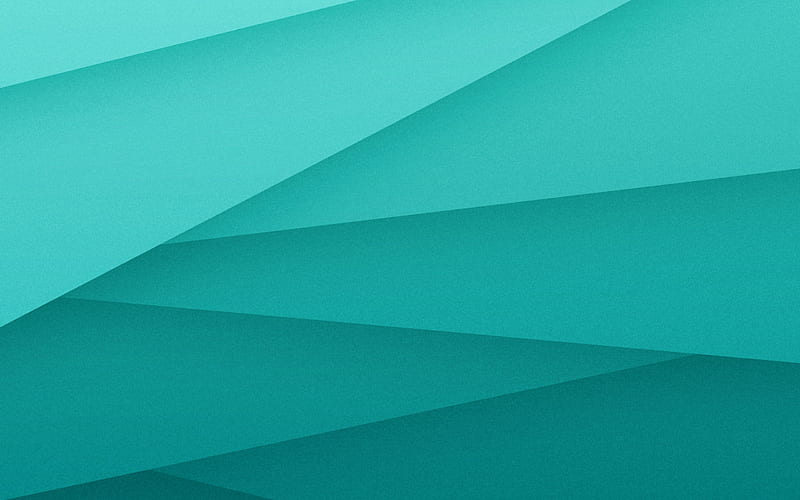 turquoise abstraction, geometric background, asbestos lines, material design, HD wallpaper