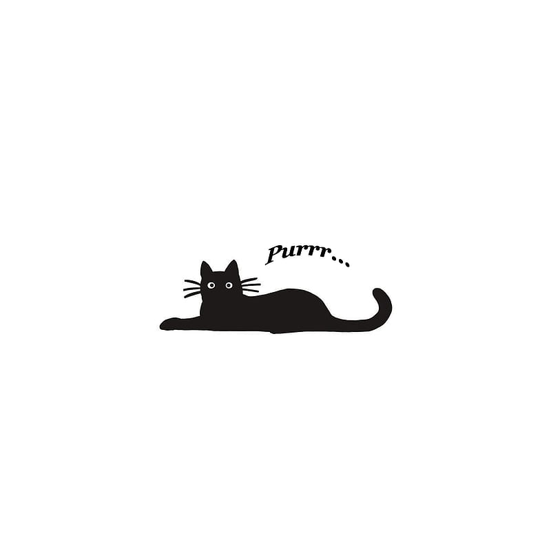 Black Cat Resting, purr, kitty, feline, HD phone wallpaper