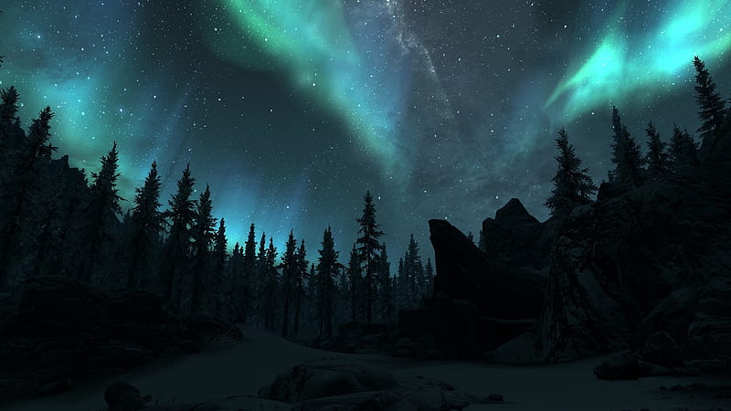 Aurora-Borealis, nature, Aurora, sky, Borealis, HD wallpaper